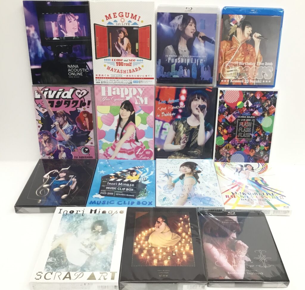 声優＆アニソンシンガーLIVE系BD＆DVD買取りました！！