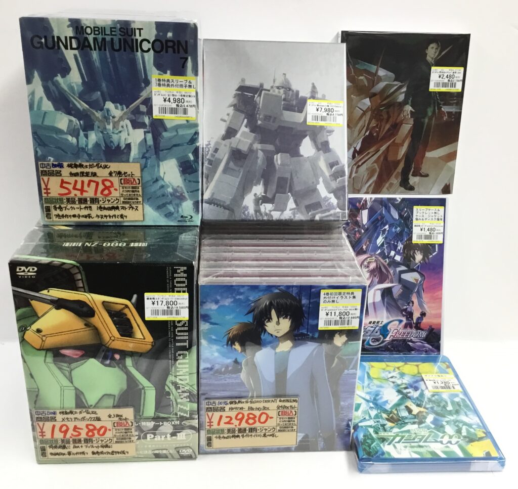 ガンダムシリーズのアニメを買取りました！！