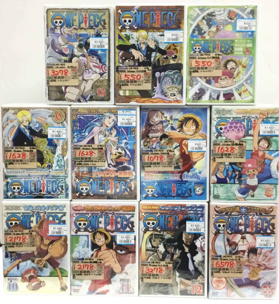 ワンピースのアニメDVD全巻セット買取りました!!